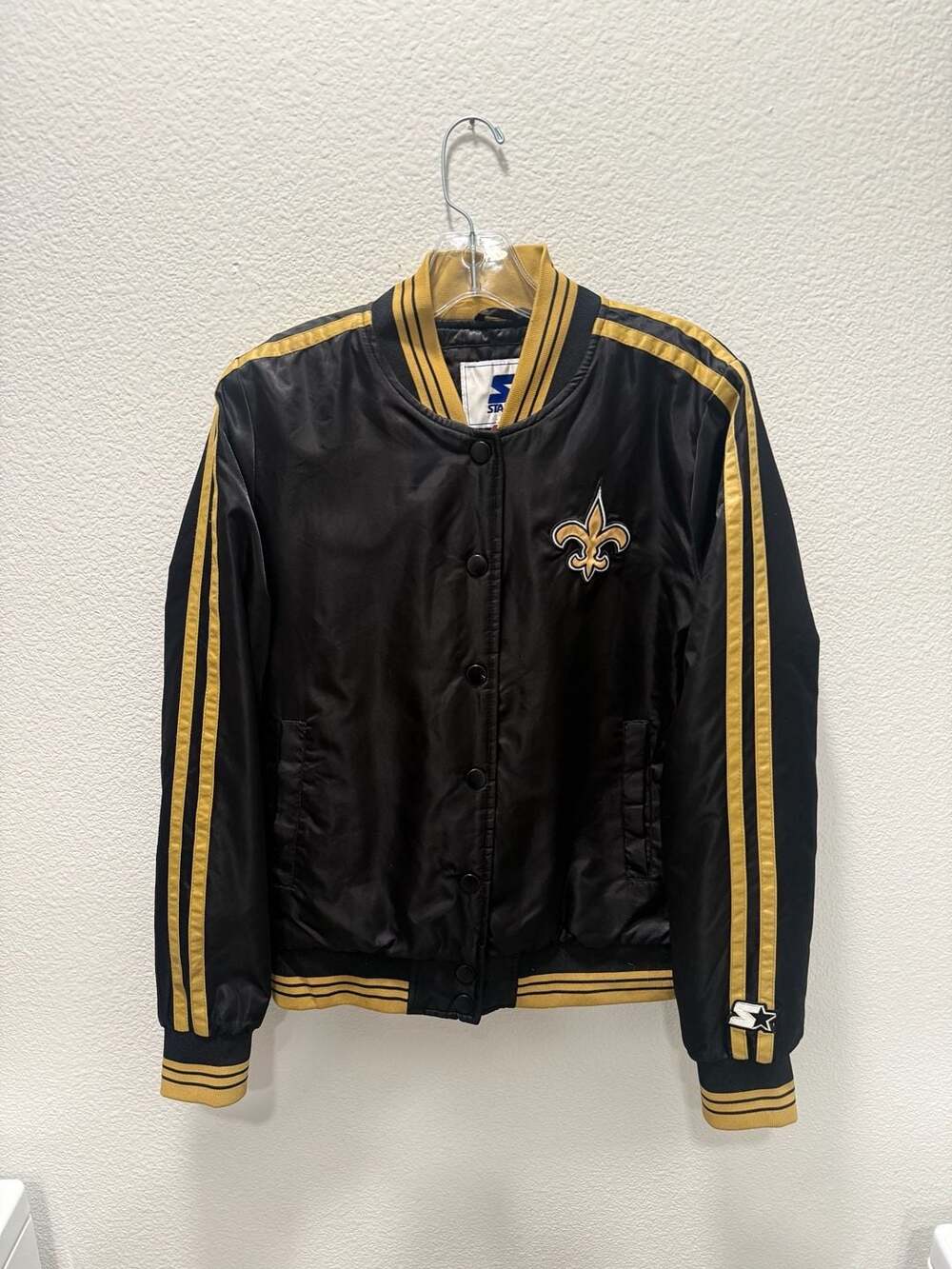 Vintage Starter New Orleans Saints Satin Jacket Size S NFL National Football Lea